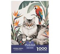 Puzzle Persian Gato 1000 Piezas A Partir De 14 Años Juego Relajante De Cartón Rompecabezas Plantas Persa Decorativo Regalo Original 70x50cm/1000pcs