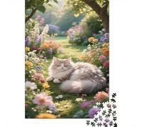 Puzzle Persian Gato 1000 Piezas para Adultos, Puzzle Paisaje de Primavera Adultos, Juego Familiar Productos Lúdicos Creativos 1000pcs (75x50cm)
