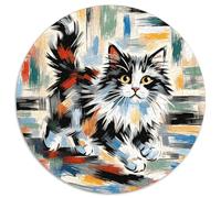 Puzzle Persian Gato 1000 Piezas para Adultos Y Niños Juego Familiar De Cochetón Rompecabezas Persa Líneas Abstractas Decorativo Regalo Ideal 1000pcs (67.5x67.5cm)
