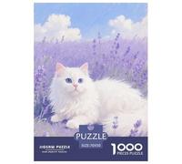 Puzzle Persian Gato 1000 Piezas para Avanzados Juego Relajante De Cartón Rompecabezas Lavanda Persa Decorativo Regalo Ideal 70x50cm/1000pcs