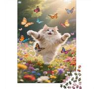 Puzzle Persian Gato De 1000 Piezas para Adultos, Puzzle Paisaje de Primavera Adultos, Juego De Rompecabezas Productos Lúdicos Creativos 1000pcs (75x50cm)