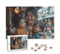 Puzzle Personalizado 1000/1500/2000/3000/4000/5000 Piezas, Puzzle Personalizado con Foto, Rompecabezas de Madera con Tu Foto Favorita para Adultos, Regalos Personalizados Cumpleaños, Navidad E-44