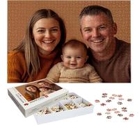 Puzzle Personalizado con Foto, Personalizada Rompecabezas Personalizado Diseña tu Logo Foto o Texto, Personalizado Navidad Halloween San Valentín Parejas Niños Familia Amigos h-3616