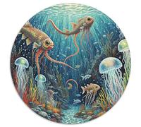 Puzzle Pez 1000 Piezas para Adultos Y Niños Juego EduGatoivo De Cochetón Puzzles Pez Extraño Medusa Decorativo Regalo Ideal 1000pcs (67.5x67.5cm)