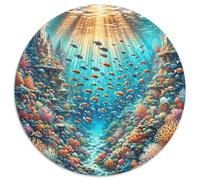 Puzzle Pez 1000 Piezas para Adultos Y Niños Juego Familiar De Cochetón Rompecabezas Banco Peces Coral Decorativo Regalo Ideal 1000pcs (67.5x67.5cm)