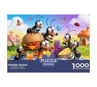Puzzle Picnic de Hormigas Lindas De 1000 Piezas Animal Rompecabezas para Adultos De 1000 Piezas Decoracion Hobby 38x26cm/1000pcs