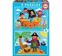 Puzzle Piratas 2X20pzs - EDUCA - Temática Humanos - Niño 3 años - 40 piezas