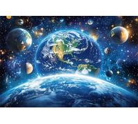 Puzzle Planeta Puzzle 1500 piezas Tierra Rompecabezas Adultos Pieza de Madera Juguete Desafiante, Entretenimiento en Familia Rompecabezas, Gigante Imposible Jigsaw para Decoración del Hogar Regalo R-0