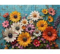 Puzzle Planta Flores Frescas Diseño de Patrones | con Exquisita Caja de Embalaje | Puzzle 1500 Piezas | Piezas Encajan Perfectamente | Letras la Parte Posterior | Rompecabezas Toda Familia s7h-673