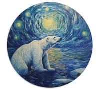 Puzzle Polar Oso 1000 Piezas para Adultos Juego Difícil de cartón Rompecabezas Oso Polar Vórtice Decorativo Regalo para Hombre 1000pcs (67.5x67.5cm)