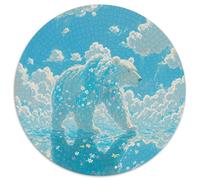 Puzzle Polar Oso 1000 Piezas para Adultos Juego EduGatoivo de cartón Puzzle Nube Oso Polar Flores Decorativo Regalo Original 1000pcs (67.5x67.5cm)