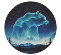 Puzzle Polar Oso 1000 Piezas para Adultos Juego Relajante de cartón Puzzle Silueta de Oso Polar Gigante Decorativo Regalo Original 1000pcs (67.5x67.5cm)