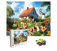 Puzzle Pollo Puzzle 1500 Piezas, Rompecabezas Adultos, cortijo Puzzles de Madera, Gigante Imposible Jigsaw para Toda La Familia 87xx57 cm, Creativa Adultos Puzzles Estilo Clásico, Multicolor 8p-671