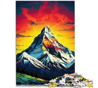 Puzzle Pop Art Mountains Adult Jigsaw Puzzles 1000 Pieces 10.27 in x 14.96 in Cardboard Puzzles for Adults and Children 14 Years Old and Up Enjoy Games for Adults