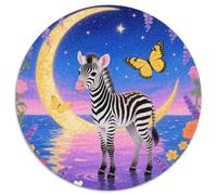 Puzzle Potro de Cebra 1000 Piezas - para Adultos Y Niños Rompecabezas De Flor Luna Creciente, Juego Familiar, Decorativo, Regalo Ideal 1000pcs (67.5x67.5cm)