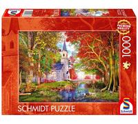 Schmidt Spiele 59788-Puzzle de 1000 Piezas, diseño de la Capilla en el otoño, Multicolor (CSG59788), única (59788)