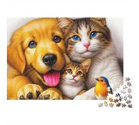 Puzzle Premium 1000 Piezas Perro Bonito - Educativo Y Relajante, Piezas Resistentes, Regalo Caja con Póster para Decoración, 70x50cm/1000pcs