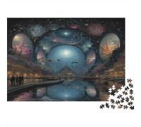 Puzzle Premium De 1000 Piezas Castillo oceánico para Adultos, A Fantasy Castillo oceánico Hidden Beneath The Sea Juego De Lógica Y Reflexión, Actividad En Casa, Idea De Regalo, 70x50cm/1000pcs