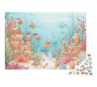 Puzzle Premium De 1000 Piezas Mundo Marino, Cartón Grueso para Adultos, Un caprichoso Mundo Submarino Lleno de Vida Relajación Y Ocio Interior, Mejor Regalo, 52x38cm/1000pcs