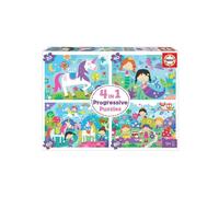 Puzzle progresivo 4 en 1 - EDUCA - AMIGOS FANTÁSTICOS - 20-80 piezas - Infantil - Dibujos animados y comics