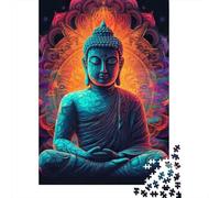 Puzzle psicodélico Mandala Buda de 1000 piezas para adultos y adolescentes, regalo de Halloween para adolescentes, hombres y mujeres, 1000 piezas (38 x 26 cm)