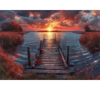 Puzzle Puente Puzzle 2000 Piezas Atardecer Rompecabezas Adultos Pieza de Madera Juguete Desafiante, Entretenimiento en Familia Rompecabezas, Imposible Jigsaw para Decoración del Hogar Regalo U-183
