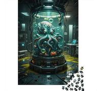 Puzzle Pulpo 1000 Piezas para Adultos Juego EduGatoivo De Madera Puzzles Laboratorio Pulpo Mutante Decorativo Regalo Original 1000pcs (75x50cm)