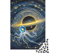 Puzzle Pulpo 1000 Piezas para Adultos Juego Relajante De Madera Puzzles Pulpo Galaxia Nebulosa Decorativo Regalo Original 1000pcs (75x50cm)