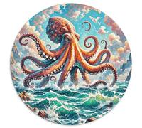 Puzzle Pulpo 1000 Piezas para Adultos Y Niños Juego EduGatoivo De Cochetón Puzzles Pulpo Gigante Olas Decorativo Regalo Ideal 1000pcs (67.5x67.5cm)