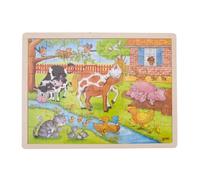 Puzzle Puzle de Madera Puzzle Inserción Vida De Granja 48 Piezas Goki 57745