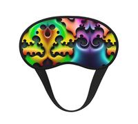 Puzzle Qui Se Dispersent Satin Black Edge - Máscara para dormir para una comodidad óptima y bloqueo de la luz