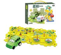 Puzzle Racer Conjunto de Pista de Coche para, Pista de de Coche en Carril - Kit de interactivo para | educativos preescolares de colores para Festivales