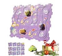 Puzzle Racer | Juego de - el pensamiento espacial y la pista de de bricolaje Juguetes de interacción padre-hijo para Navidad, regalo de Año Nuevo