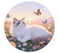 Puzzle Ragdoll 1000 Piezas A Partir De 14 Años Juego Desafiante De Cartón Rompecabezas Flores Ragdoll Decorativo Regalo Ideal 1000pcs (67.5x67.5cm)