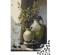 Puzzle Ramo de Olivo Naturaleza Morta De 1000 Piezas Interesante Rompecabezas para Adultos De 1000 Piezas Juego Hobby 70x50cm/1000pcs
