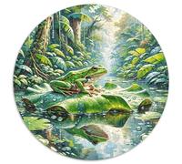 Puzzle Rana 1000 Piezas para Adultos Y Niños Juego Difícil De Cochetón Rompecabezas Rana Hoja Loto Decorativo Regalo para Hombre 1000pcs (67.5x67.5cm)