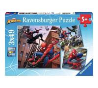 Ravensburger - Puzzles Marvel: Spiderman Pack De 3 | Puzzle 5 Años O Más | Regalos para Niños De 5 Años De 3 X 49 Piezas | Rompecabezas Niños De 21 X 21 Cm Puzzle
