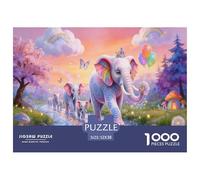 Puzzle Rebaño de Elefantes De 1000 Piezas Interesante Rompecabezas Adultos De 1000 Piezas Decoracion Regalo 52x38cm/1000pcs