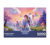Puzzle Rebaño de Elefantes De 1000 Piezas Interesante Rompecabezas Hombres Y Mujeres De 1000 Piezas Obra De Arte Regalo 38x26cm/1000pcs