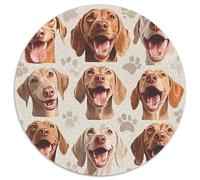 Puzzle Redondo 1000 piezas Weimaraners Huellas de Patas Juegos Clásicos para Adultos 1000 piezas (67,5 x 67,5 cm)