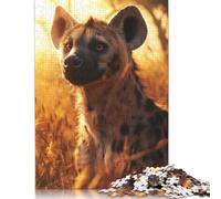 Puzzle Retrato de hiena al atardecer, 1000 piezas, rompecabezas de papel para adultos y desafíos para familias, 1000 piezas (75x50 cm)