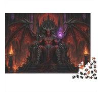 Puzzle Rey Diablo Satán del Infierno 1000 Piezas, Decoración Gótica