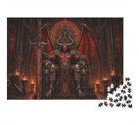Puzzle Rey Diablo Satán del Infierno 1000 Piezas, Decoración Gótica