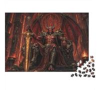 Puzzle Rey Diablo Satán del Infierno 1000 Piezas, Decoración Gótica