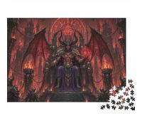 Puzzle Rey Diablo Satánico del Infierno 1000 Piezas, Regalo Dark Art