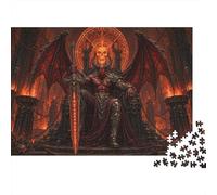 Puzzle Rey Diablo Satánico del Infierno 1000 Piezas, Regalo Dark Art