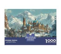 Puzzle Ridge de Nieve y Castillo De 1000 Piezas Interesante Rompecabezas para Adultos De 1000 Piezas Obra De Arte Regalo 38x26cm/1000pcs