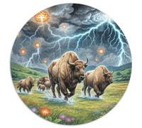 Puzzle Rompecabezas Bisonte Americano 1000 Piezas para Adultos Y Niños Juego Desafiante De Cartón Rompecabezas Decorativo Regalo Ideal 1000pcs (67.5x67.5cm)