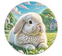 Puzzle Rompecabezas Conejo de Orejas caídas 1000 Piezas para Principiantes Juego Relajante De Cartón Rompecabezas Decorativo Regalo para Hombre 1000pcs (67.5x67.5cm)
