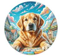 Puzzle Rompecabezas Golden Retriever 1000 Piezas para Adultos Y Niños Juego Desafiante De Cartón Puzzles Decorativo Regalo para Hombre 1000pcs (67.5x67.5cm)
